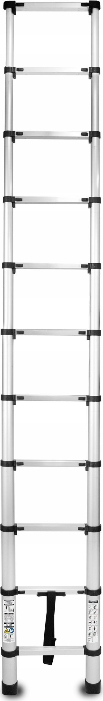 AWTools DRABEST ALUMINIUM-TELESKOPLEITER 11 Sprossen 3,2 m HOME 125 kg