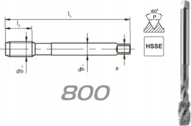 Fanar Gewindebohrer M24x1,5 DIN-374C R40 (6H) HSSE 800