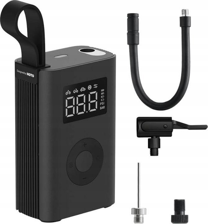 Hoto-Autokompressor – Tragbarer Kompressor, elektrische Luftpumpe HOTO QWCQA001 (10,3 bar, 150 PSI, 2000 mAh)
