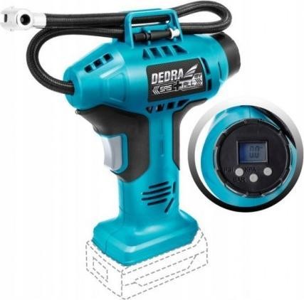 Dedra Autokompressor – Pistolenkompressor 11 bar, 18 V, LCD