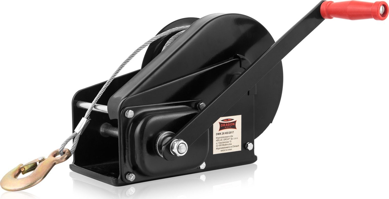 Dragon Winch Handwinde DWK-O 2600 HD (Stahlseil 17 m, Zugkraft 1180 kg)