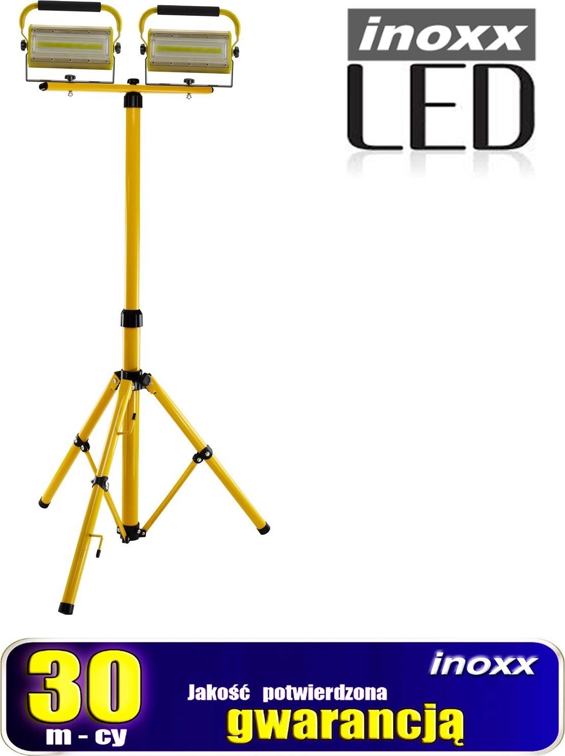 Nvox Tragbarer LED-Scheinwerfer 100 W x 2 + Teleskopstativ 160 cm