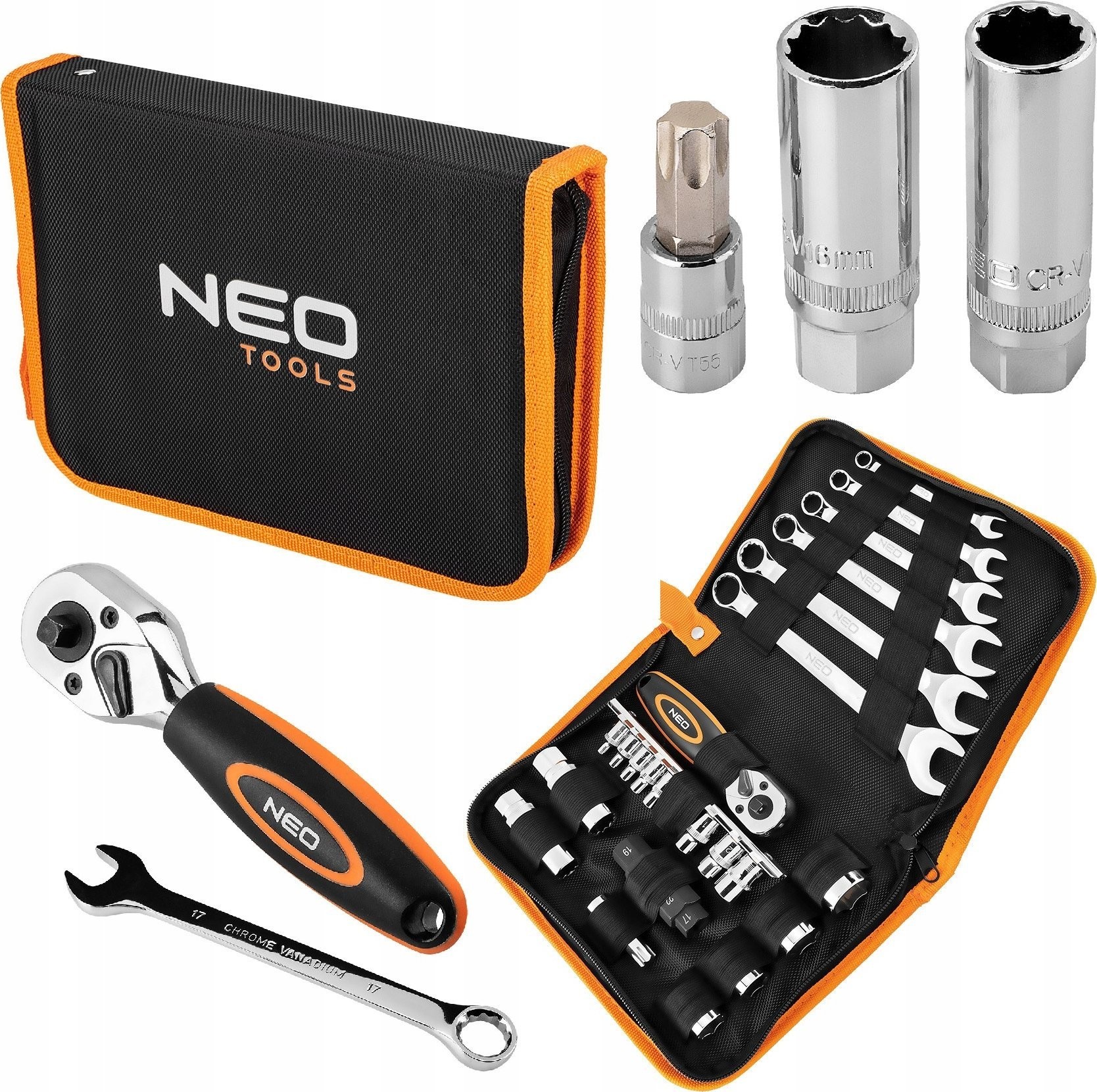 Neo-Werkzeugset Motorrad-Werkzeugset, 25-teilig, 10–500