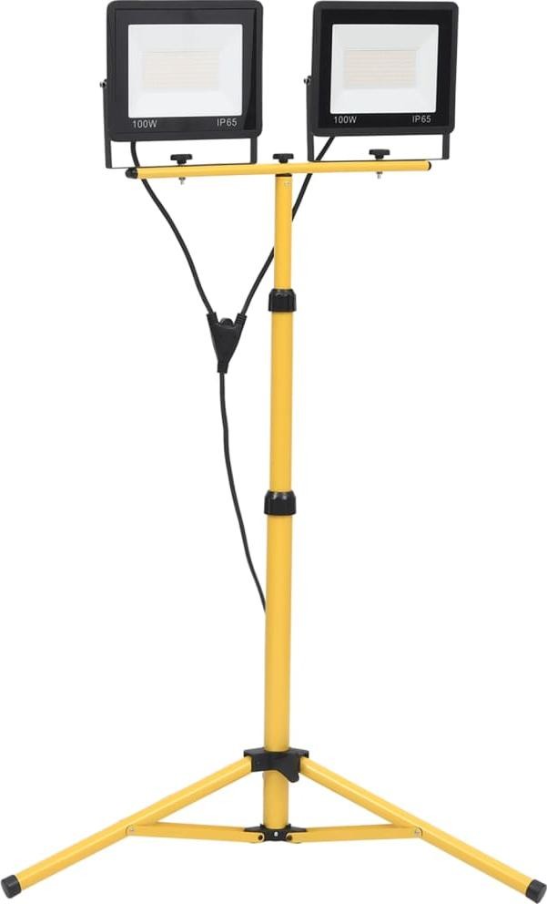 vidaXL LED-Scheinwerfer mit Stativ, 2×100 W, kaltweißes Licht