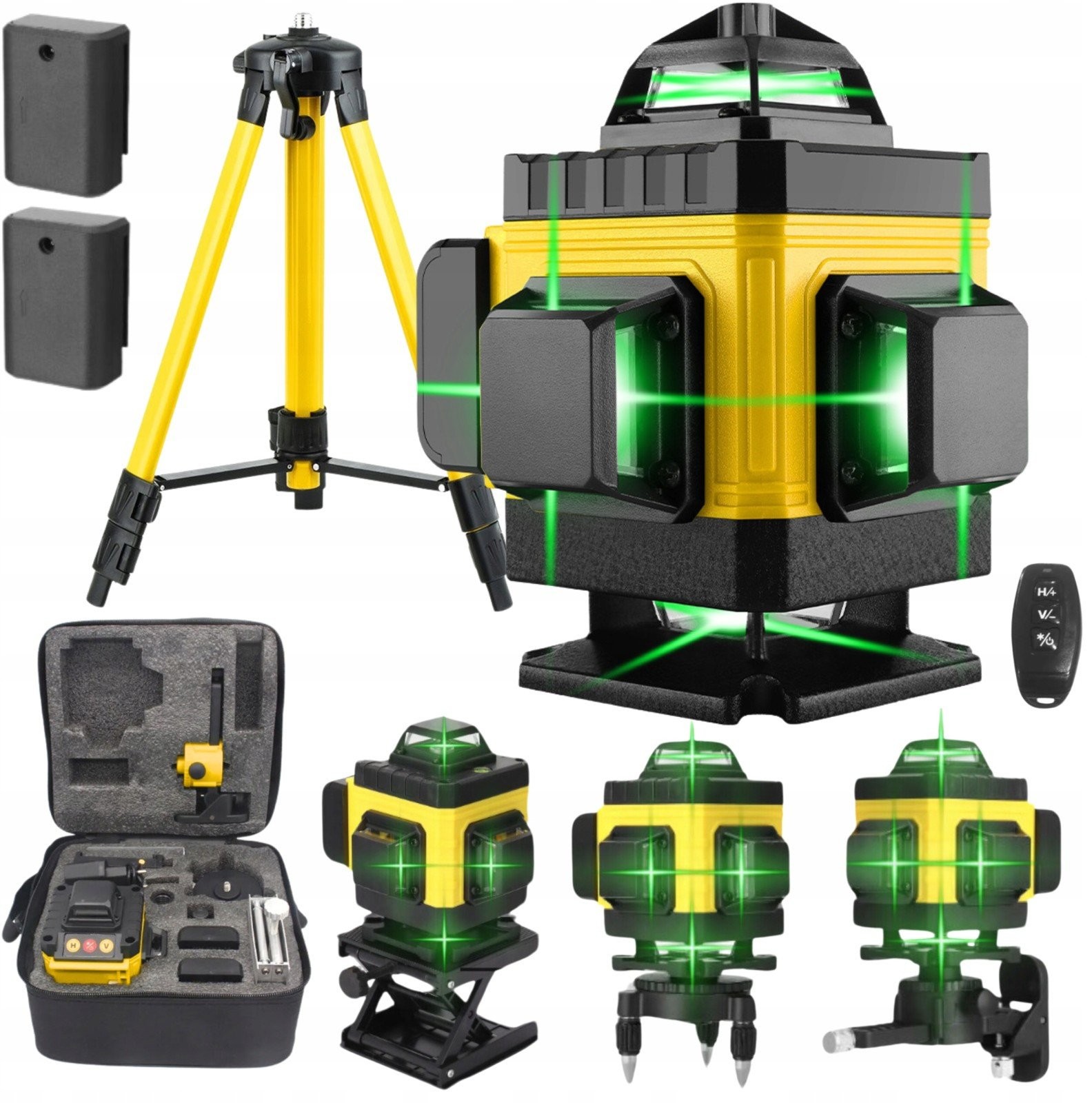 Extralink | Set mit 4D-Laser-Kreuzlinienlaser und Stativ |