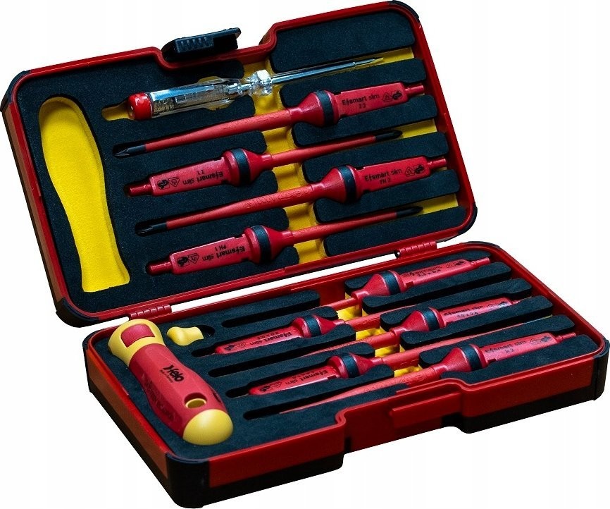 Felo-Werkzeugset Elektrisches Set XL-Strongbox FELO – E-SMART SLIM / [12-teilig]