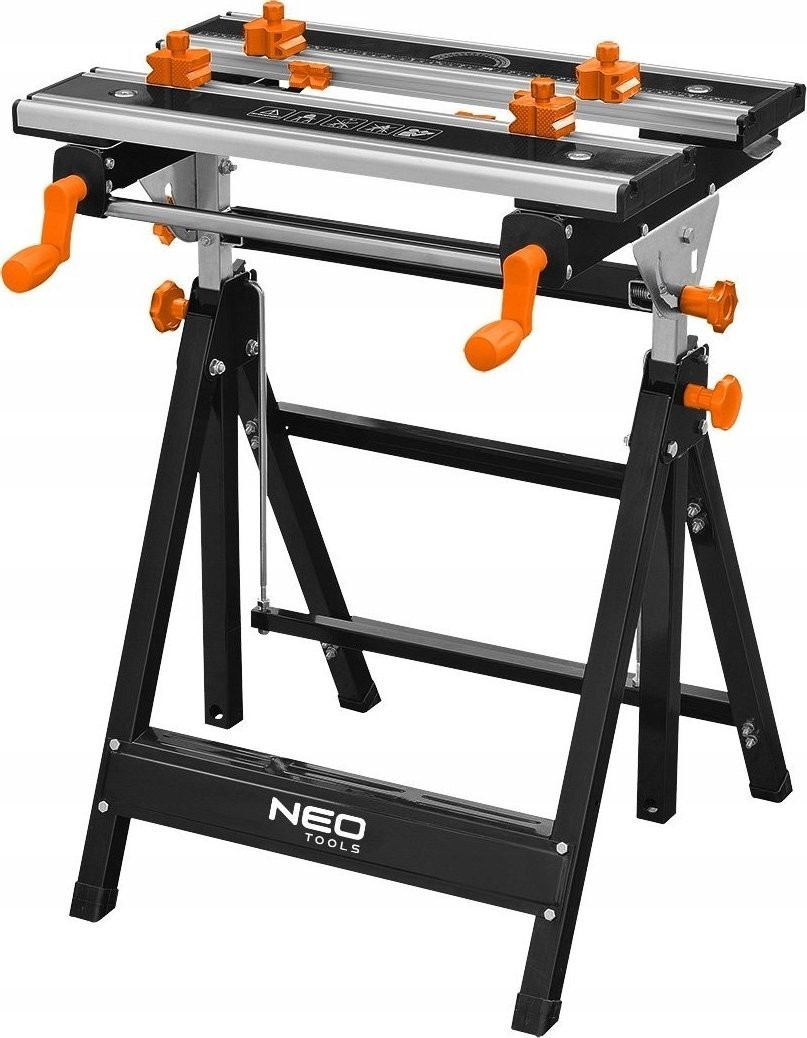 Neo Verstellbarer Werkstatttisch aus Aluminium, 60 x 58 x 77–107 cm