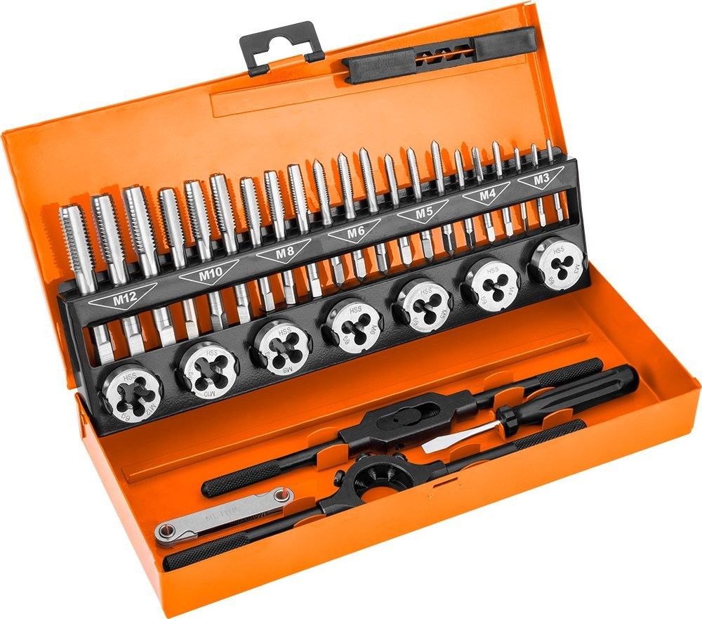 Neo-Gewindeschneider und Gewindebohrer M3–M12, 32-teiliges HSS-Set im Koffer