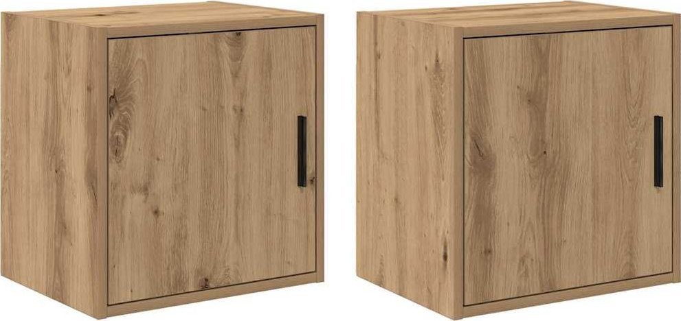 Wandschränke für die Garage, 2 Stück, Eiche im Handwerksstil, Leimholz