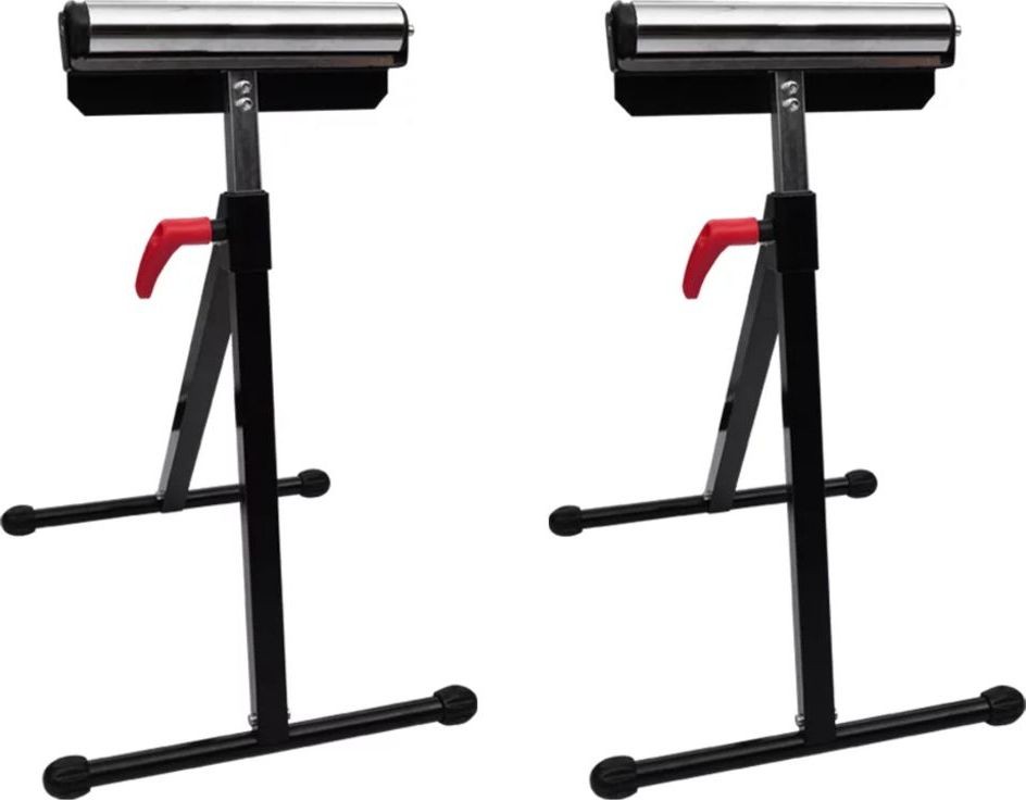 vidaXL Verstellbare Rollständer, 2 Stück