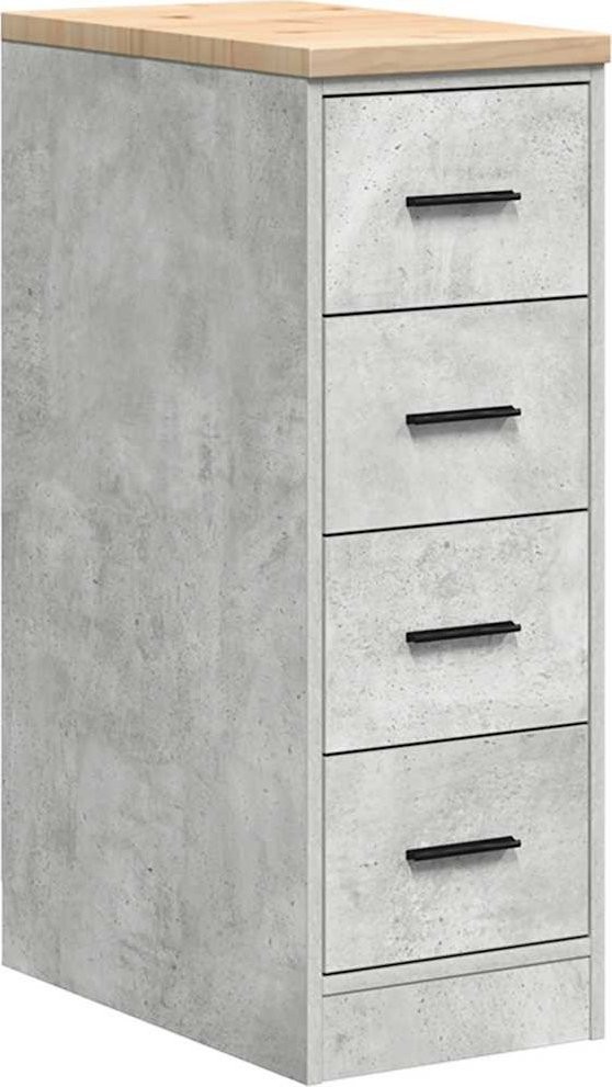 Garagenschrank, grau, Betonoptik, 30 x 51 x 85 cm