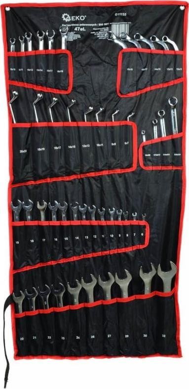 Geko-Werkzeugset POLIERTE SCHRAUBENSCHLÜSSEL, 47-TEILIG, CRV/ BIG SET(2) G11155 GEKO