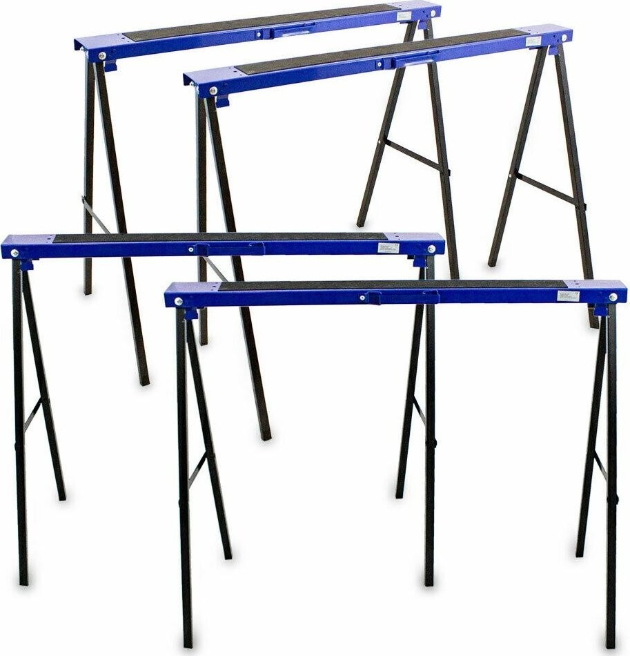 Set mit 4 Werkstattböcken und Tischstützen
