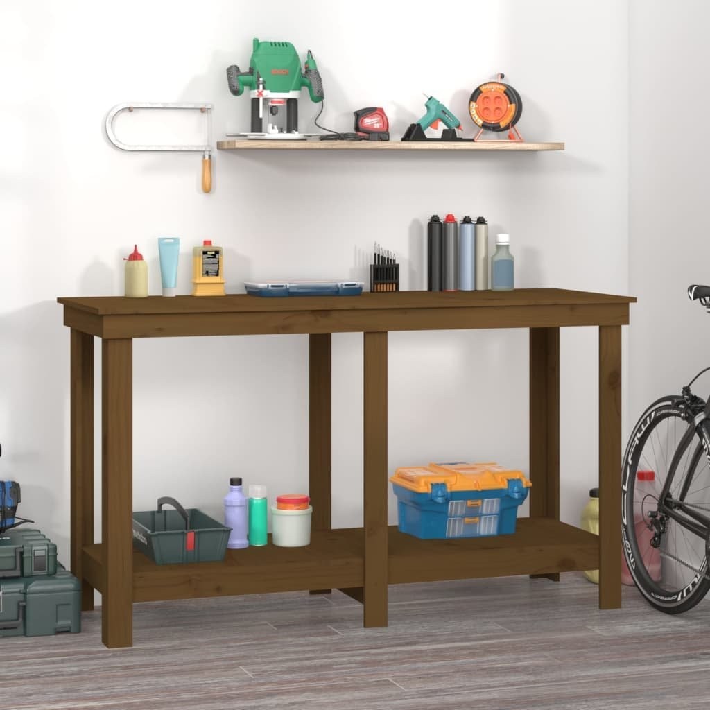 vidaXL vidaXL Arbeitstisch, honigbraun, 140 x 50 x 80 cm, Kiefernholz