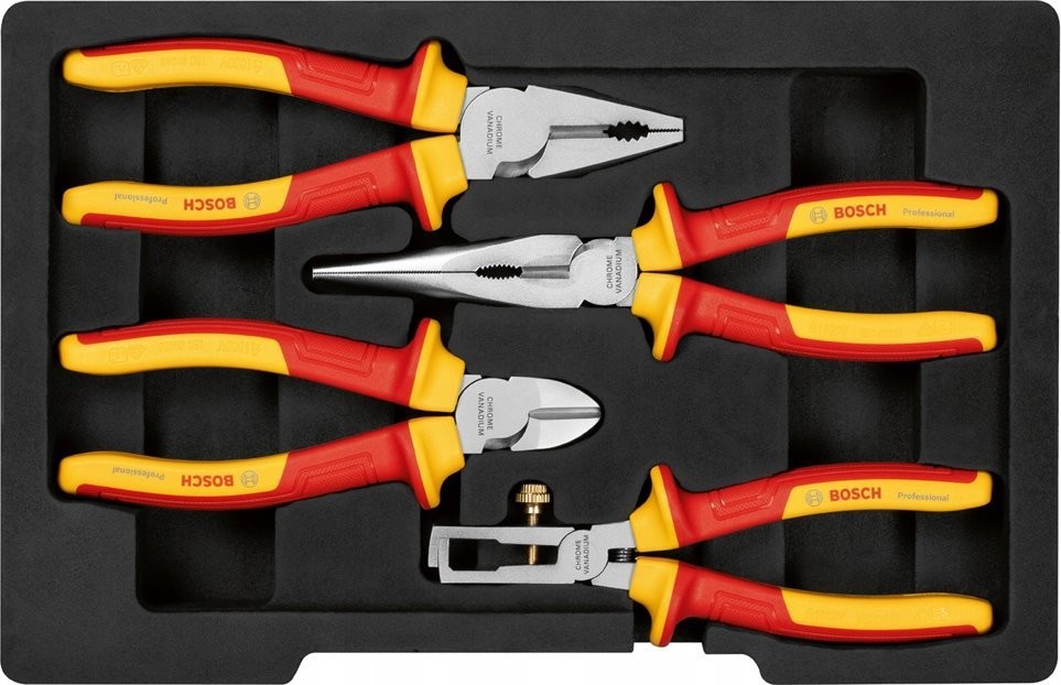 Bosch VDE-Zangensatz Professional, 4-teilig (rot/gelb)