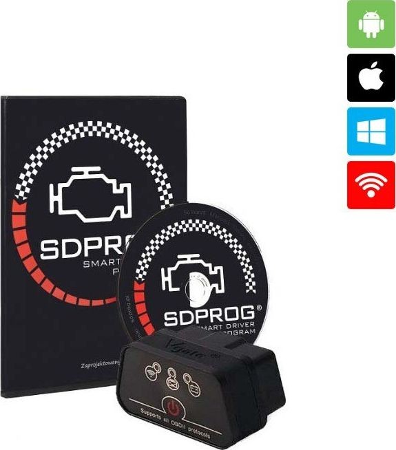 SDPROG VGATE ICAR2 WIFI ELM327 OBD2 OBDII + SDPROG PL Android iOS