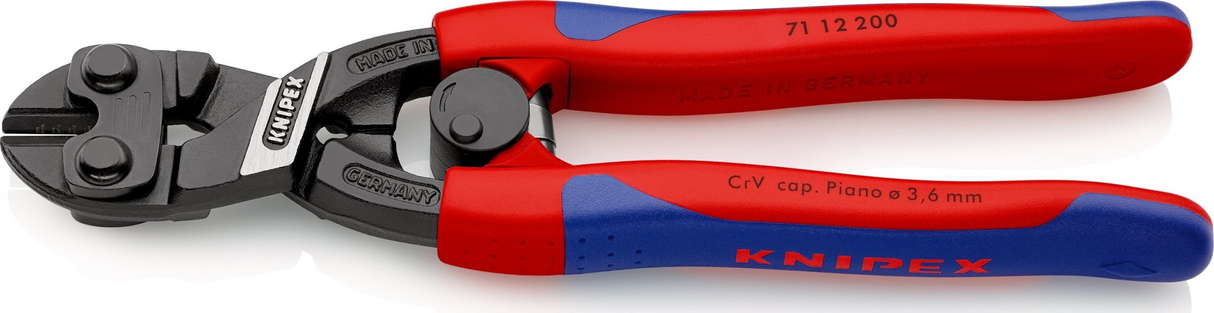 Knipex Gelenk-Drahtschneidezange CoBolt mit Feder, 200 mm (71 12 200)