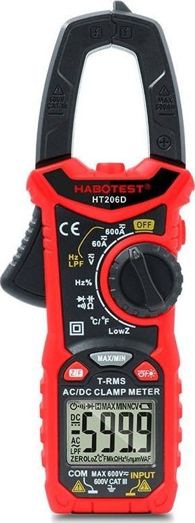 Habotest Digitales Zangenmessgerät Habotest HT206D True RMS, NCV, LPF
