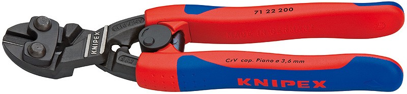 Knipex Gelenk-Drahtschneidezange CoBolt, gebogen, 200 mm (7122200)