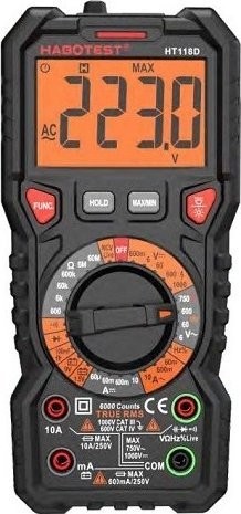Habotest Multimeter DC 1000 V/10 A, AC 750 V/10 A