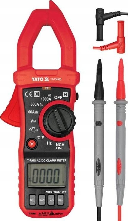 Yato YATO Zangenmessgerät T. RMS AC/DC 10 mA–1000 A