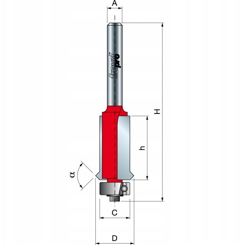 Fräser 48-10208P 15,88 × 25,4 × 76,2 × 8,0