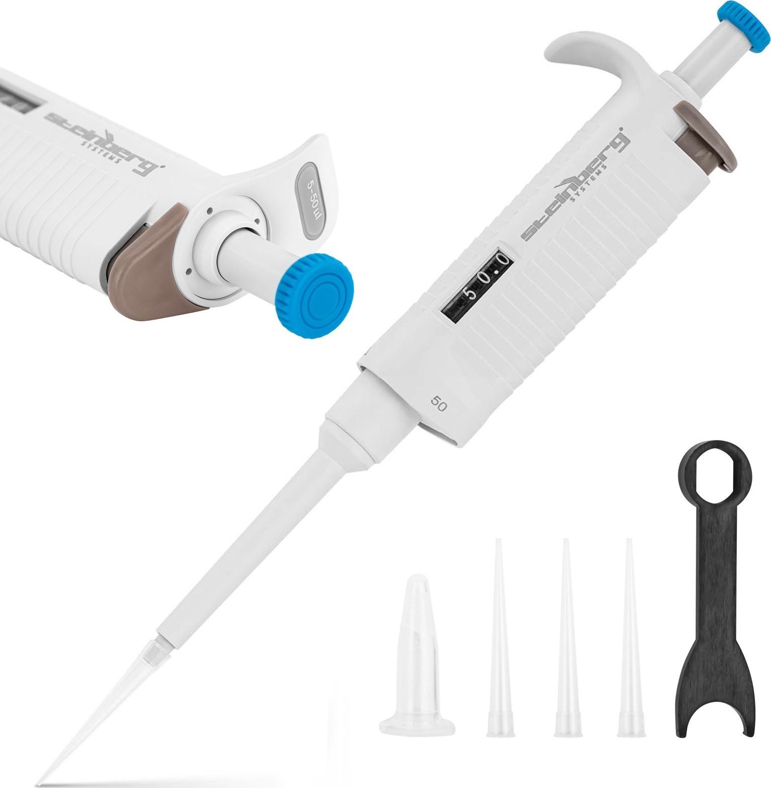 Steinberg Einkanal-Laborpipette 0,005–0,05 ml Einkanal-Laborpipette 0,005–0,05 ml