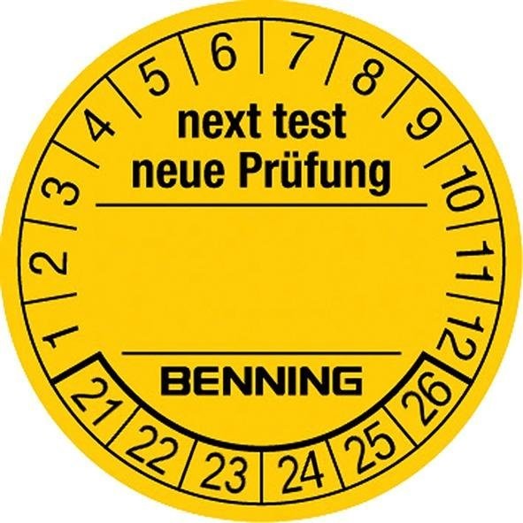 Benning Aufkleber – nächste Kontrolle