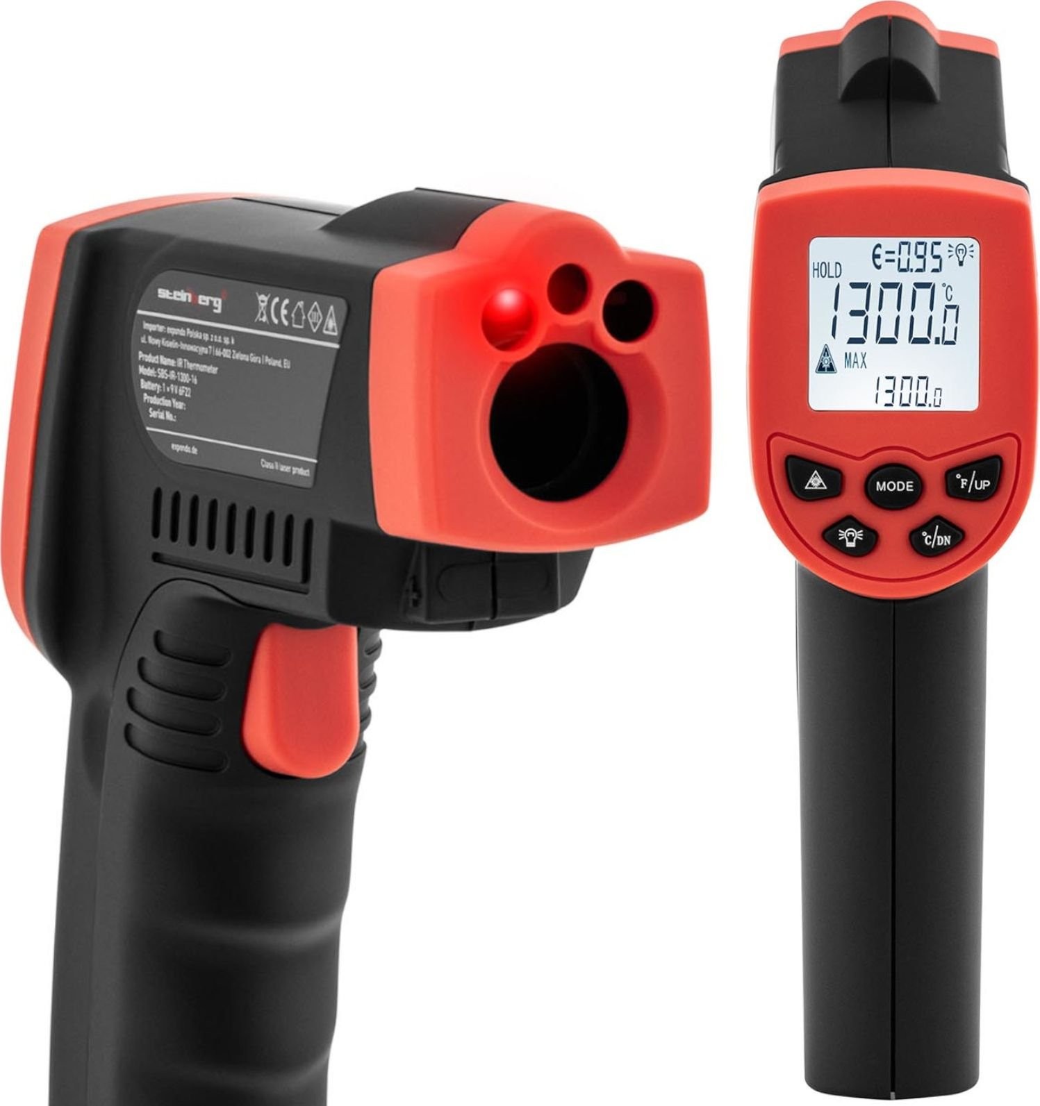 Steinberg Industrielles Laser-Pyrometer, Messbereich -50 bis 1300 °C Industrielles Laser-Pyrometer, Messbereich -50 bis 1300 °C