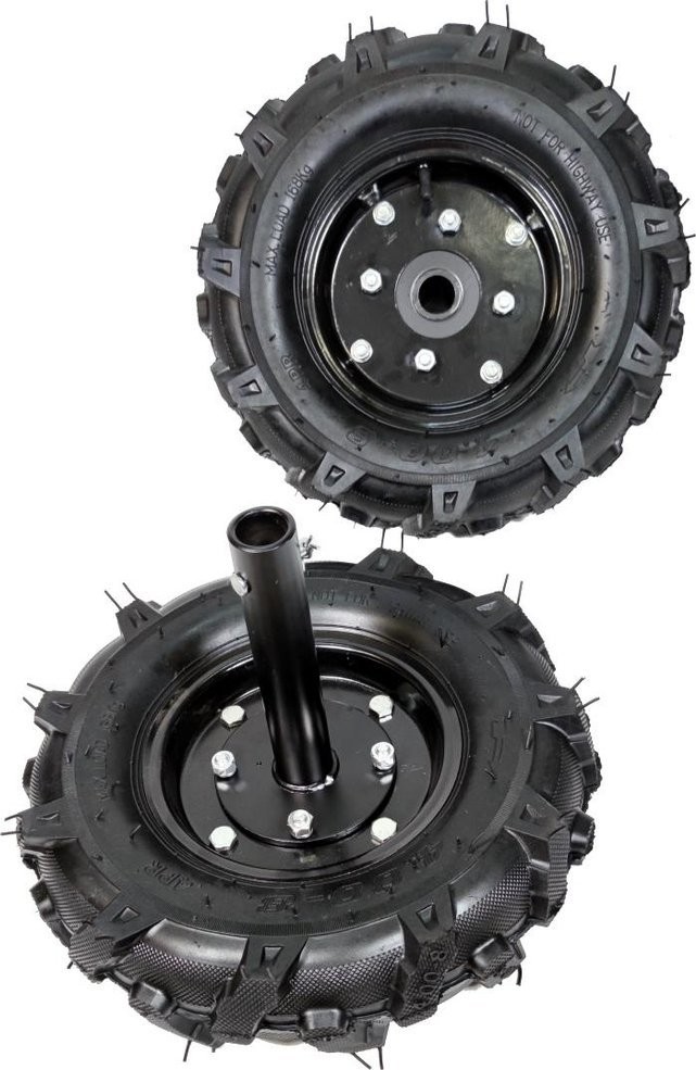 MasterCut-Motorhacke MASTERCUT BK55 8001017 Aufpumpbare Gummi-Transportstützräder mit 30-mm-Achsen, 4.00-8, 16", Paar