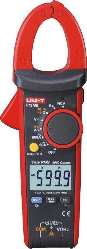 Uni-T Stromzangenmessgerät 600 A TrueRMS, Modell UT216B