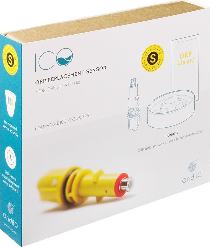 Ondilo ONDILO ICO – ORP-Gold-Sensor für SALT (gelb) + Kalibrierungsset