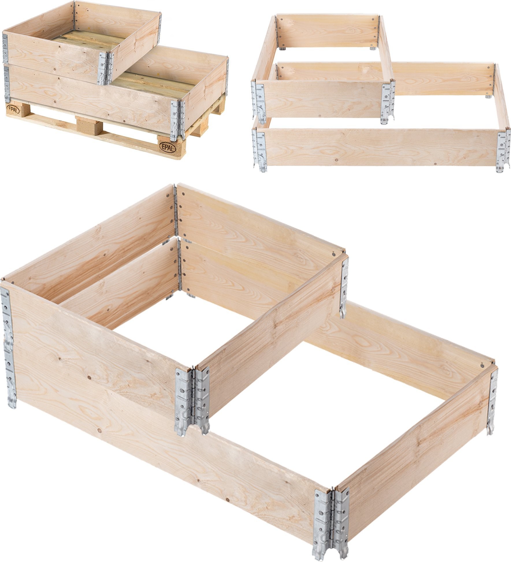 Kadax KADAX Zest Palettenaufsatz 120 x 80 x 20 cm + 60 x 80 x 20 cm