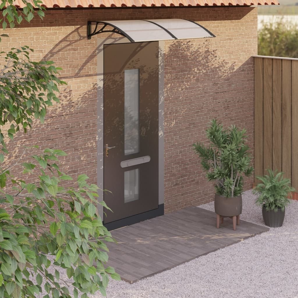 vidaXL vidaXL Türvordach, schwarz-transparent, 150 x 75 cm, Polycarbonat