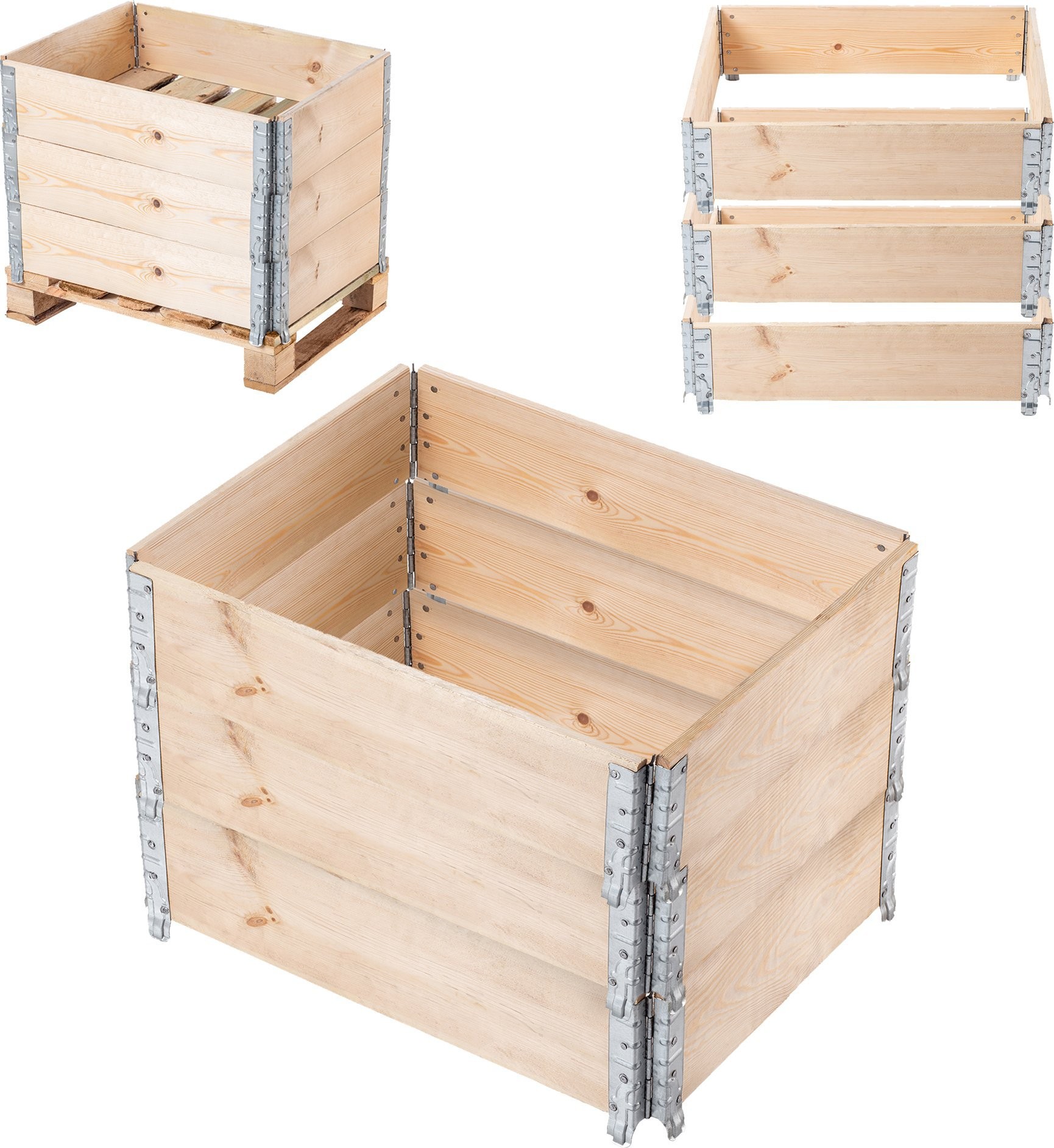 Kadax KADAX Palettenaufsatz 600 x 800 x 200, 1. Wahl, 3er-Pack