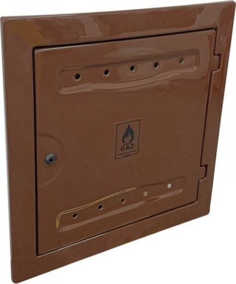 GASZÄHLERABDECKUNG AUS KUNSTSTOFF 120 × 600 × 600 MM, BRAUN