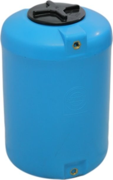 UHP Kunststoffbehälter, 100-Liter-Fass, Durchmesser: 48 cm (Gewinde oben und unten: 3/4 Zoll)