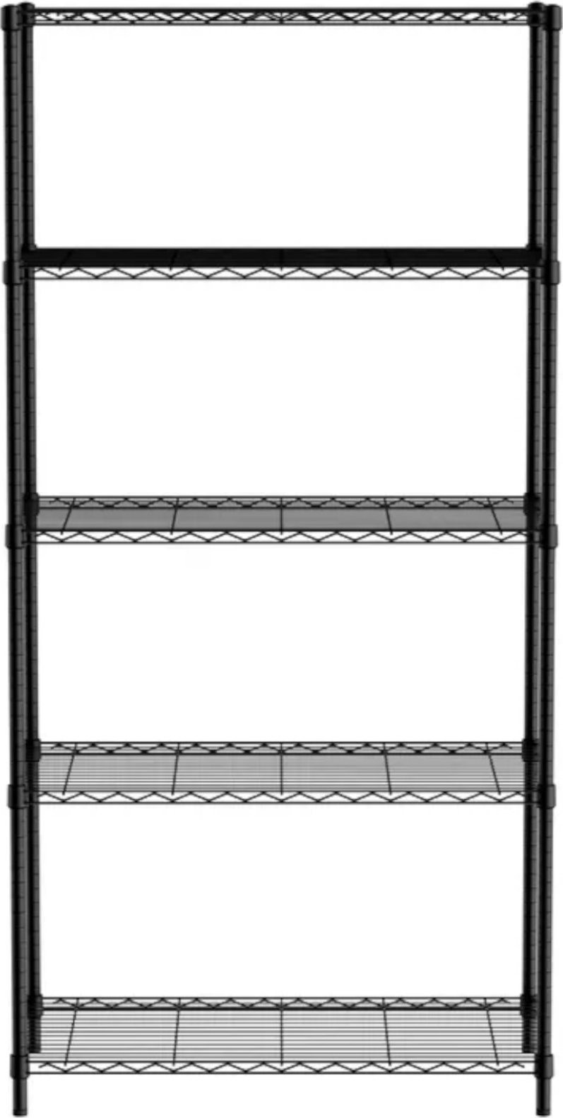 Hendi Zusammenbaubares Lagerregal mit 5 Fachböden, schwarz, 91 x 45 x 183 cm – Hendi 812990 Zusammenbaubares Lagerregal mit 5 Fachböden, schwarz, 91 x 45 x 18