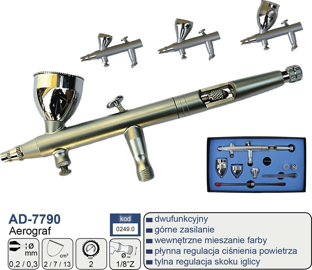 Adler ADLER AIRBRUSH 0,2 mm + 0,3 mm AD-7790