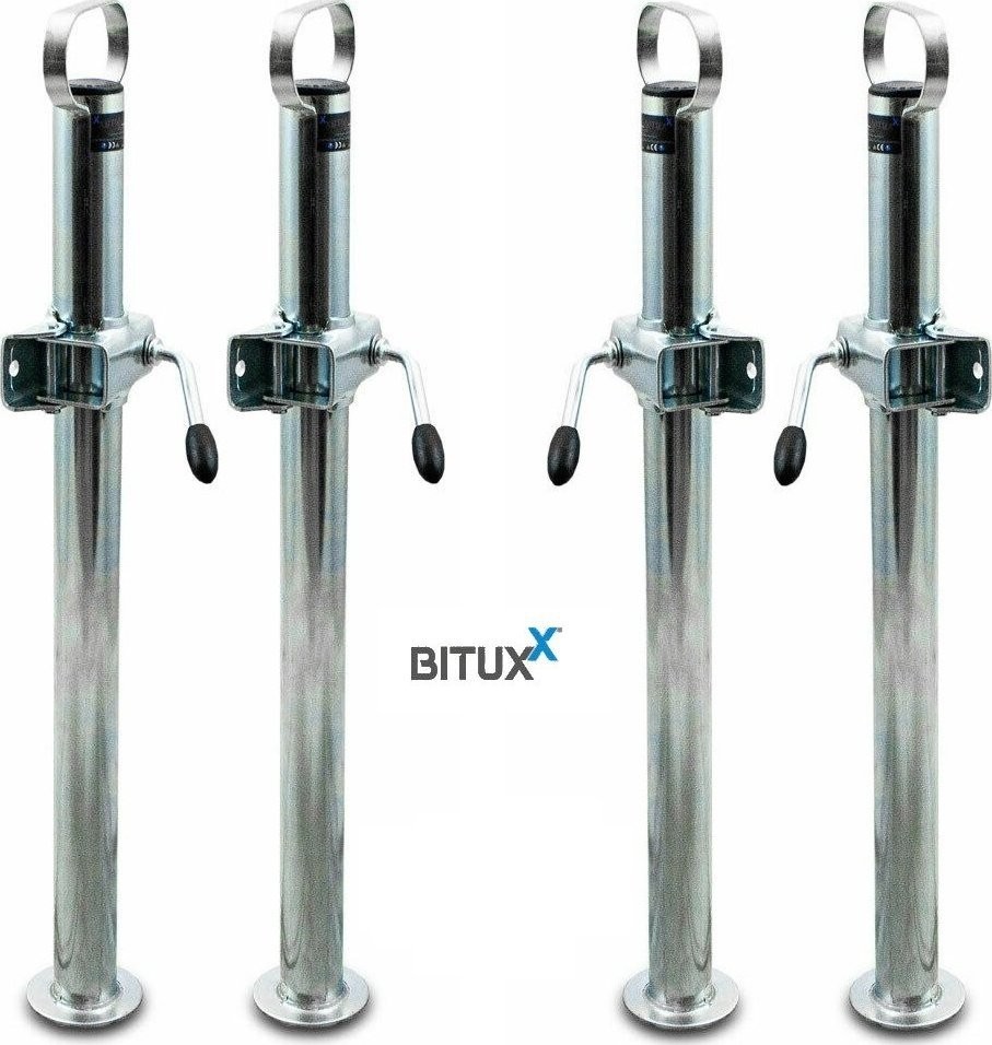 Bituxx Stützfüße mit Klemme, 70 cm, 4er-Set, universell einsetzbar für Abschleppwagen/Anhänger bis 1000 kg