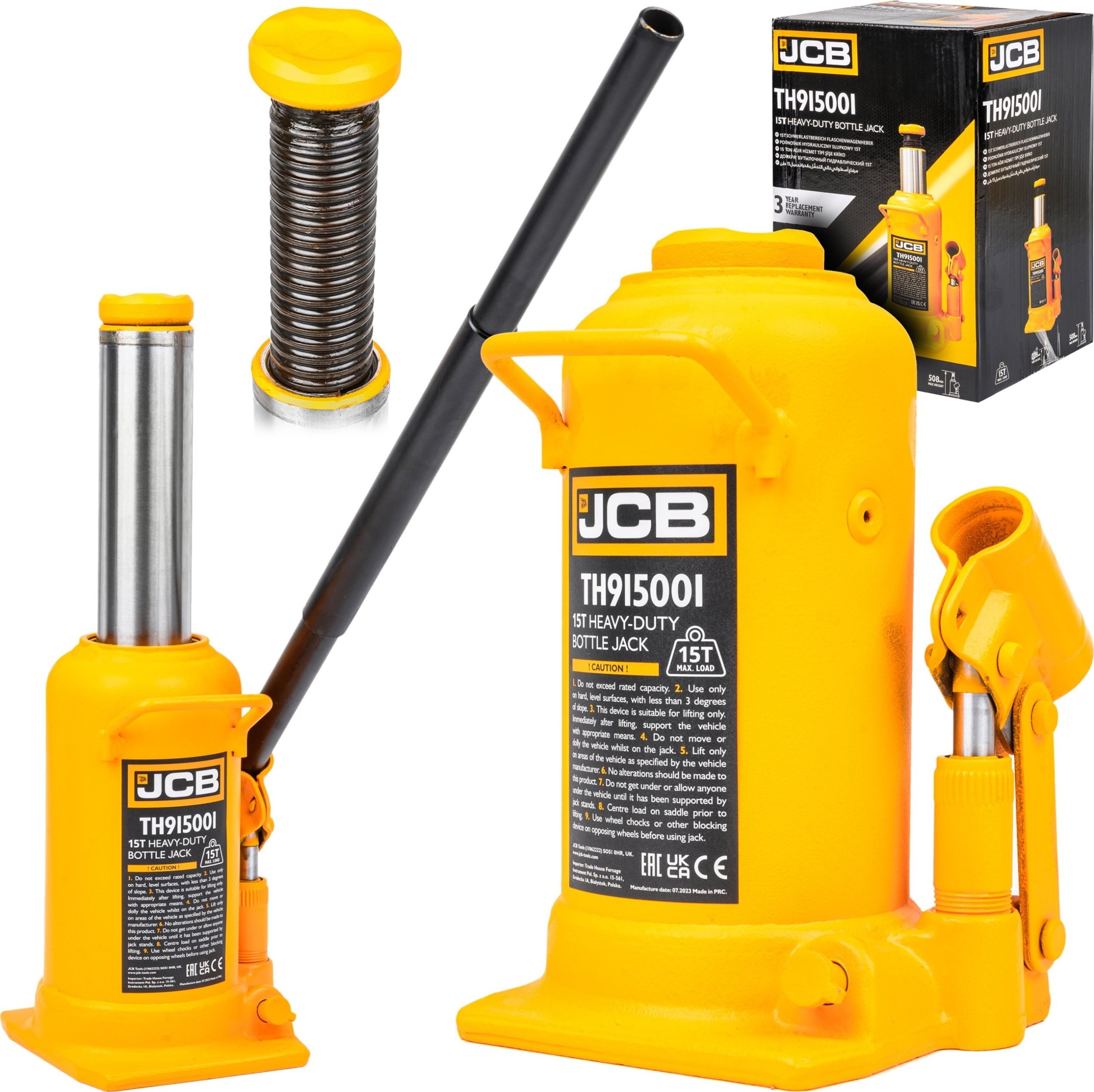 JCB Hydraulischer Säulenheber 15 t (min. Höhe 280 mm, max. Höhe 508 mm)