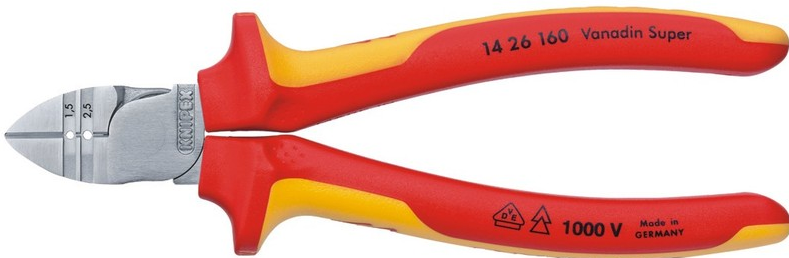 Knipex Abisolierzange 160 mm, isoliert (14 26 160)