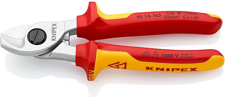 Knipex Kabelschere, isoliert bis 1000 V, 165 mm (9516165)