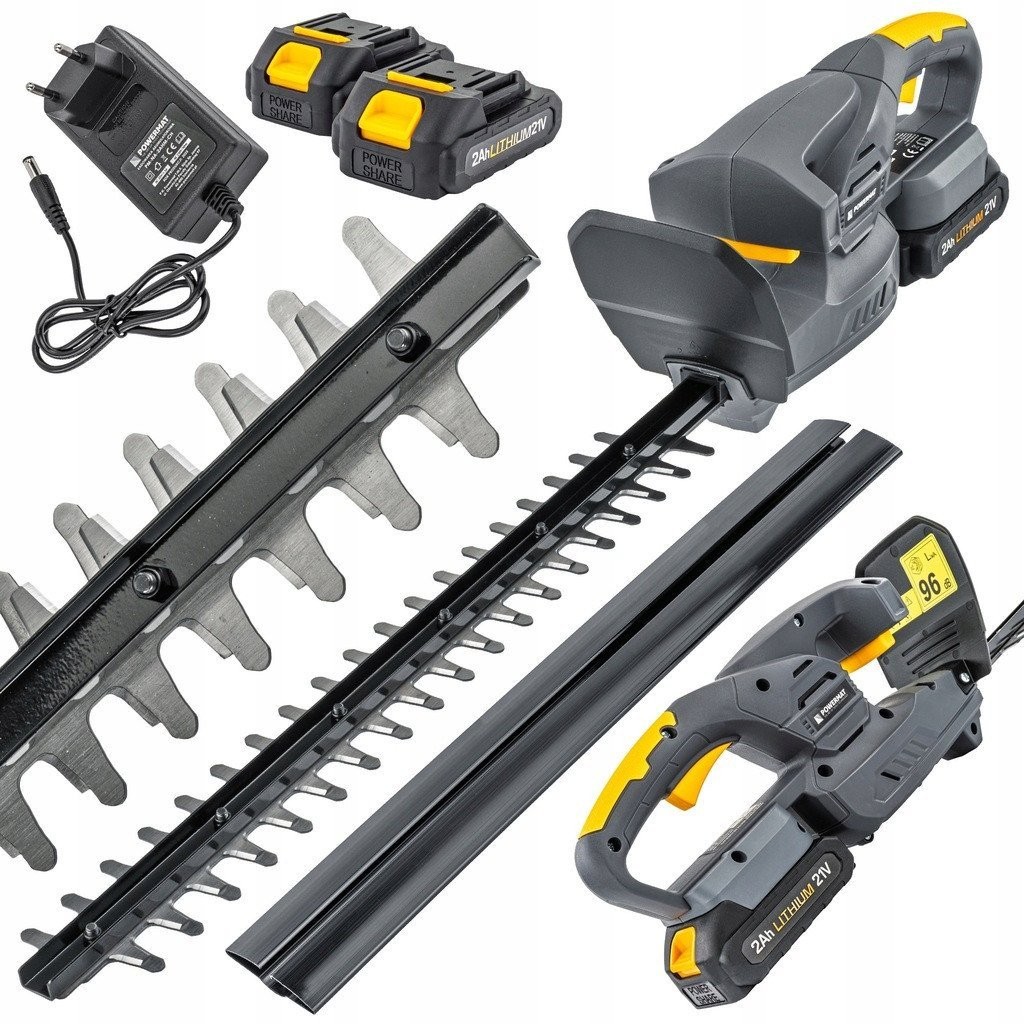 AKKU-HECKENSCHERE FÜR STRÄUCHER UND ÄSTE, 450 MM, 21 V, 2 Ah, HOHE LEISTUNG