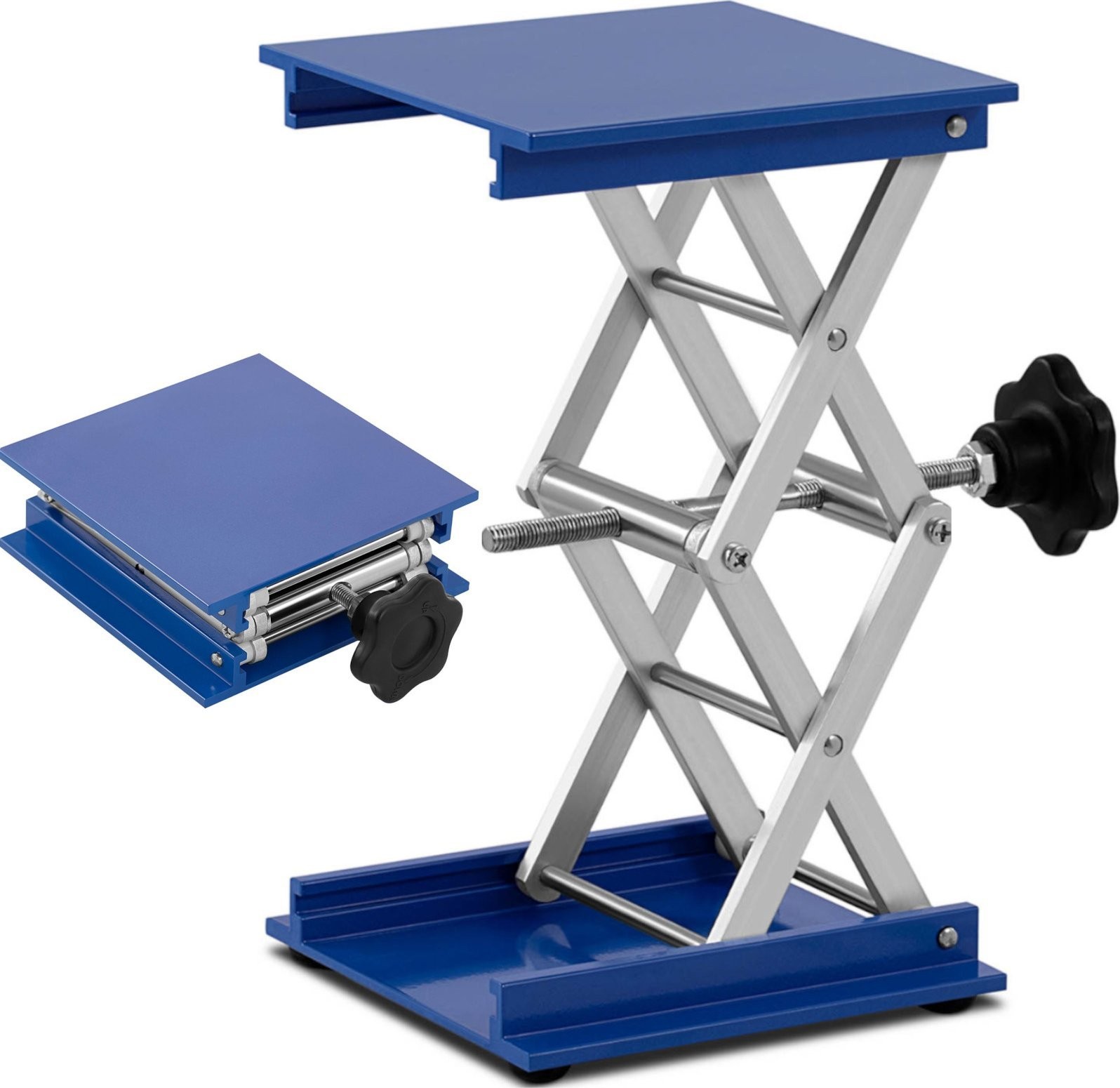 Steinberg Scherenhubtisch für Laboranwendungen, 15 x 15 cm, bis 15 kg Scherenhubtisch für Laboranwendungen, 15 x 15 cm, bis 15 kg