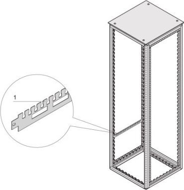 SCHROFF SCHROFF Varistar-Kabelträger bis zur Schranktiefe, RAL 7021, 800D