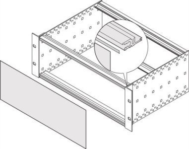 SCHROFF SCHROFF EuropacPRO EMV-Abschirmungsset für Front- und Rückwand für horizontale Schiene, 84 mm, 10 Stück