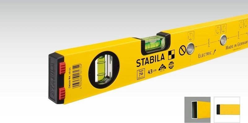 Stabila Wasserwaage Stabila Serie 70, 120 cm, mit Markierungslöchern