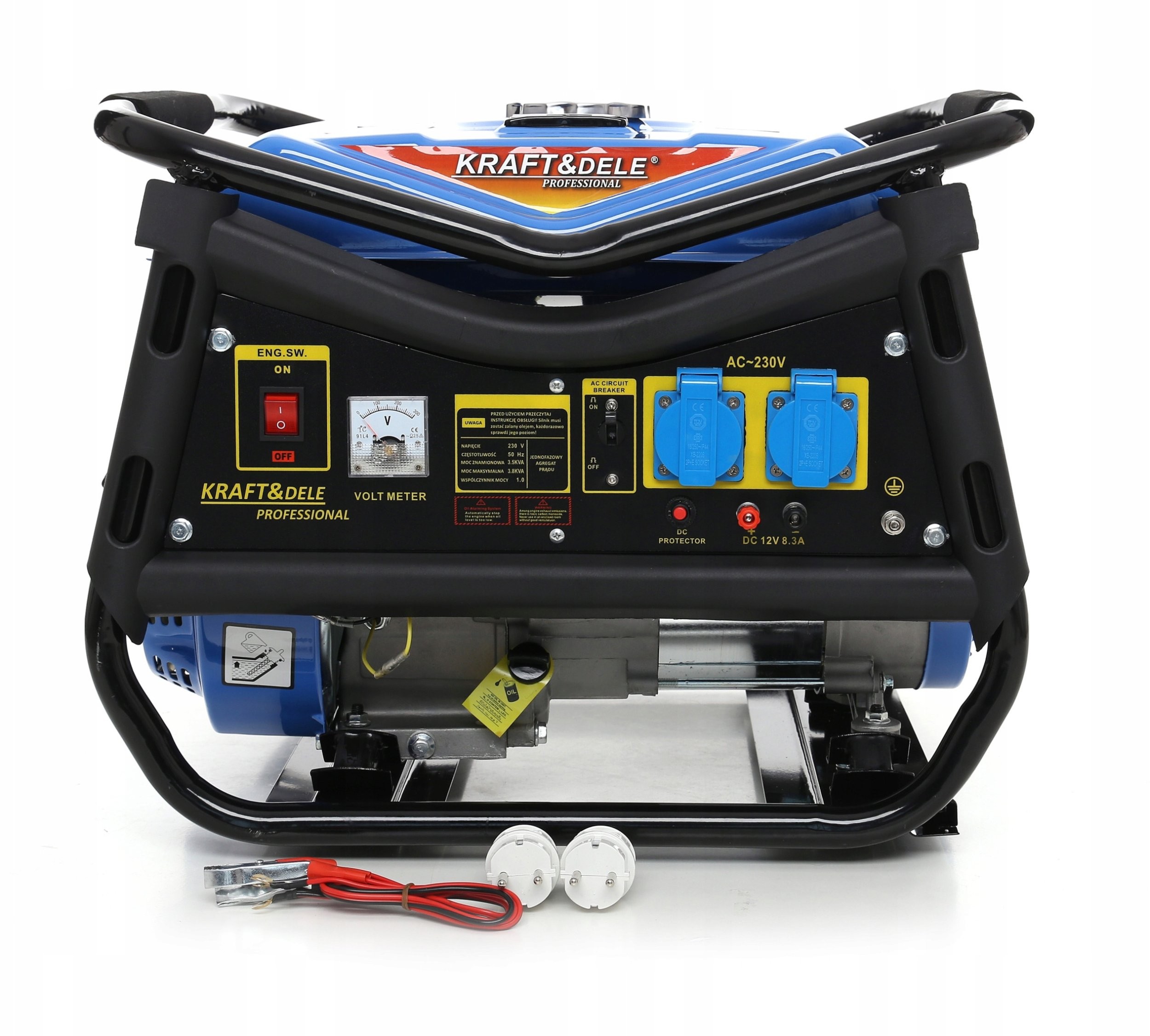 Tragbarer einphasiger Stromgenerator 230 V/12 V, 3000 W, 7 PS, Kraft&Dele