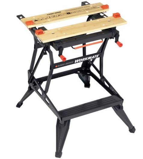 Black&Decker Workmate-Werkbank mit vertikaler Klemmbacke und 2 Arbeitshöhen 610 x 472 mm WM550